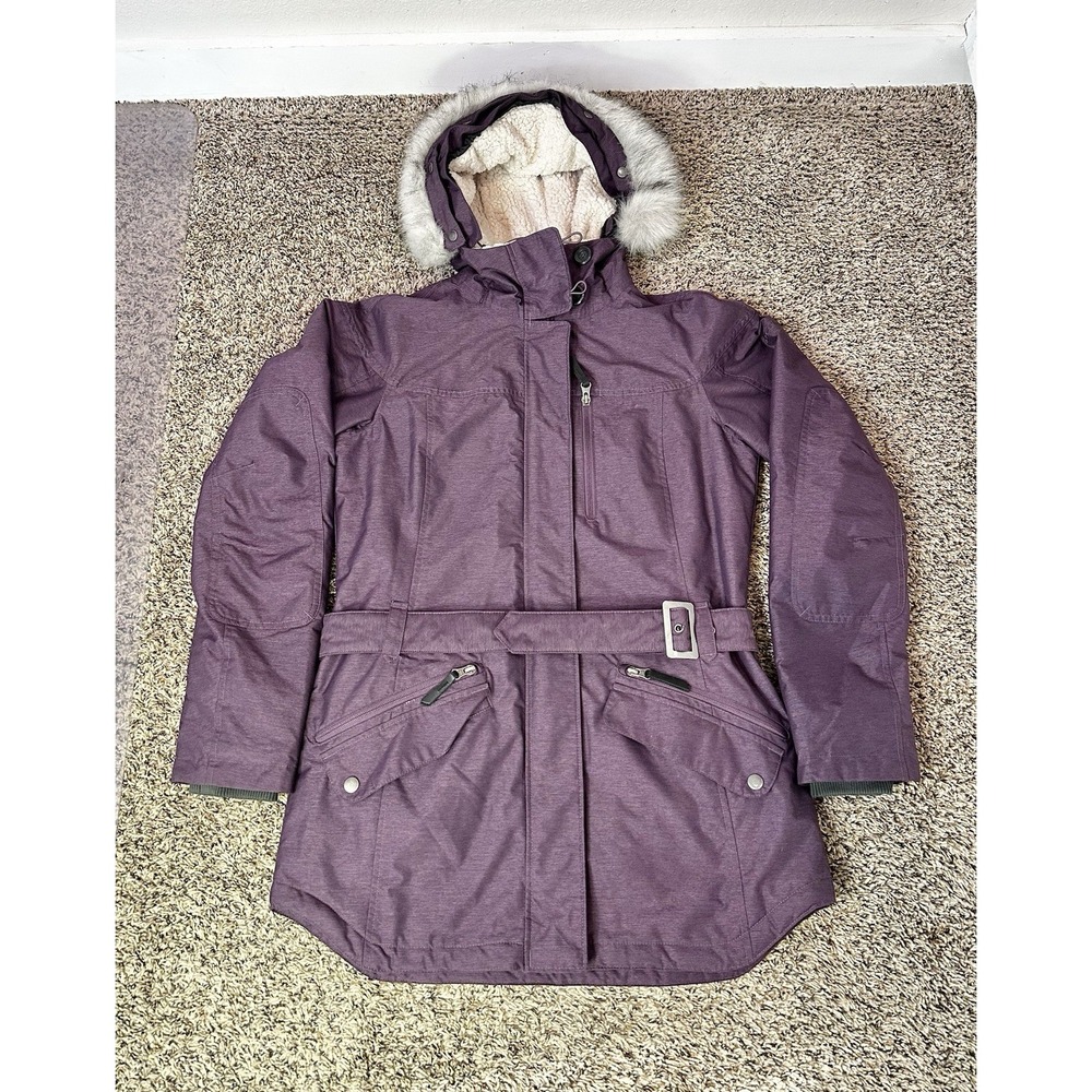 Columbia Jacket Women's Size Medium Omni-Heat Hooded Full Zip Parka Soft Purple
